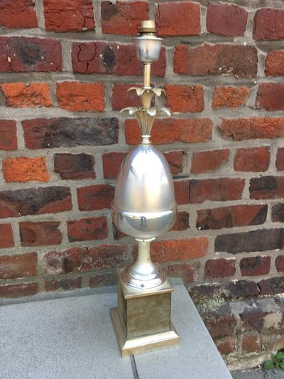 Maison Barbier, Chrome-Plated Metal Lamp Base, Cieca 1960