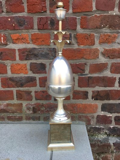 Maison Barbier, Chrome-Plated Metal Lamp Base, Cieca 1960