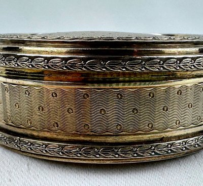 Small silver and vermeil box, 19th century
