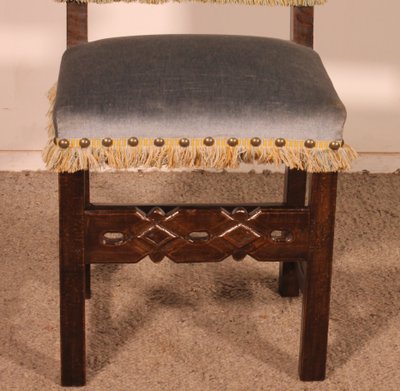 Set Of 12 Spanish Beechwood Chairs
