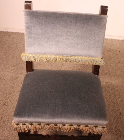 Set Of 12 Spanish Beechwood Chairs