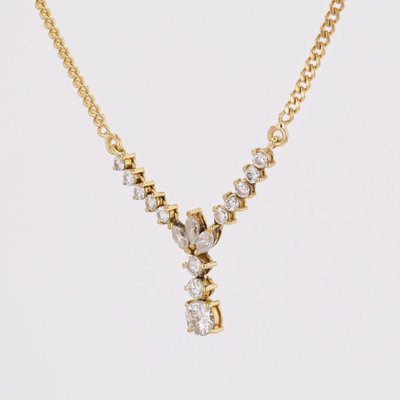 Halskette aus Gelbgold und Diamanten