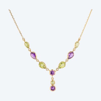 Yellow Gold Necklace With Gemstones