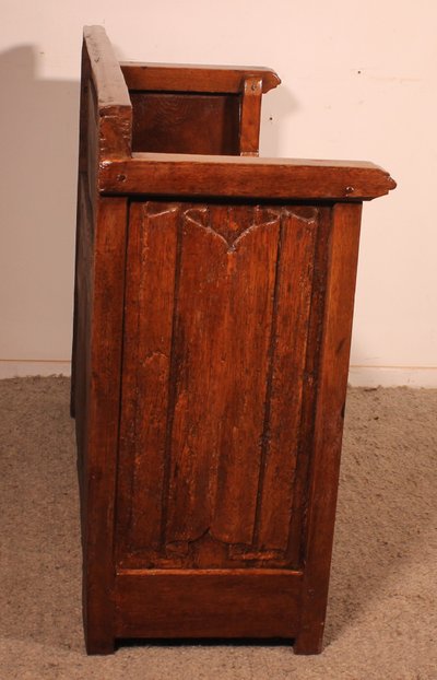 Oak Bench With Gothic Elements