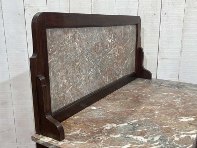 English mahogany and marble vanity, early 20th century