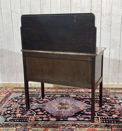 English mahogany and marble vanity, early 20th century
