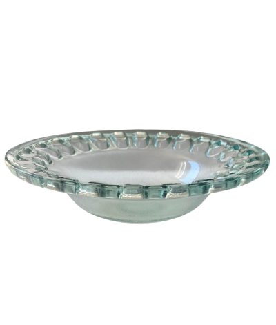 Grand bol ou centre de table en verre ajouré - Art déco français