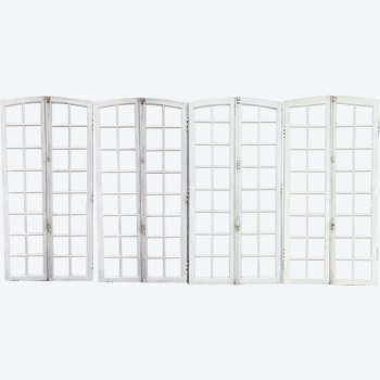 6 pairs of 18th Century Oak Windows For Bookcase Door Glazed Partition Doors Woodwork