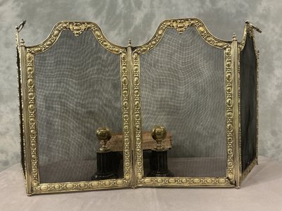 Antique 19th century pressed brass mantelpiece
