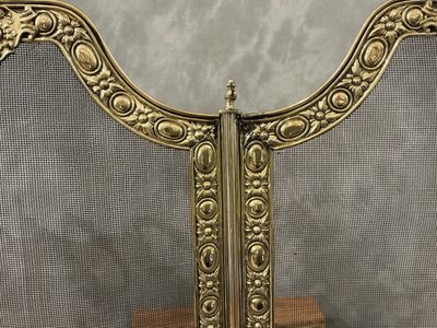 Antique 19th century pressed brass mantelpiece