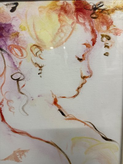 Huile sur toile, Roberta Correnti, "Contrepoints chromatiques", 74x49cm