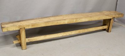 Important Brutalist bench made of ash