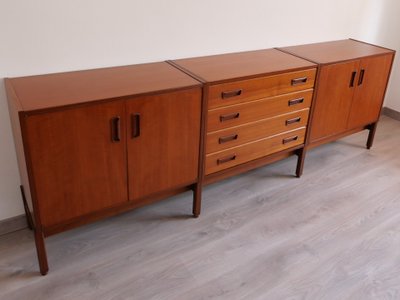 ENFILADE oder MODULARES BUFFET aus exotischem Holz, Schweizer Design 1960er Jahre