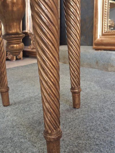 Klavierhocker Ende XIX vergoldetes Holz