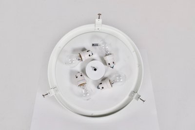 Round Ceiling Light in Frosted Glass