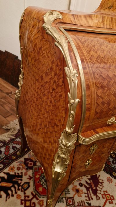 Bureau cylindre horloge Epoche Napoleon III