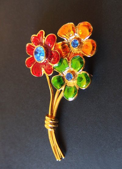 Broche"Bouquet de fleurs "Yves Saint Laurent