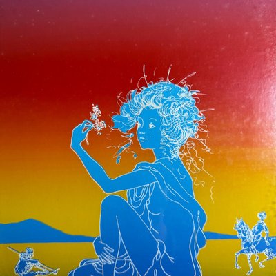 Acquerello di Delacoux, XX secolo, cornice dorata