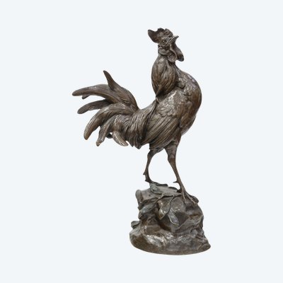 Sculpture - Le Coq , Alexandre Paul Comoléra (1818-1897) - Bronze