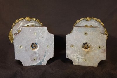 Pair Of Marble Covered Vases