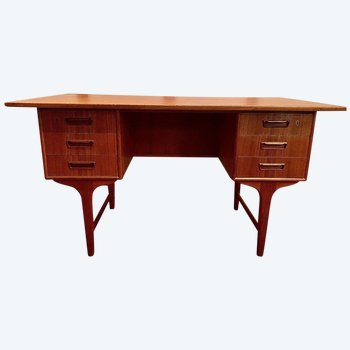 Bureau danois en teck de Gunnar Nielsen  Tibergaard 1960