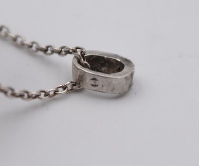 Ancien pendentif Belle Époque 1900 argent perles et strass 