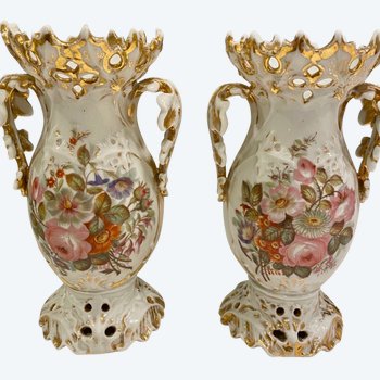 Pair of Paris porcelain vases