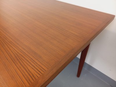 Vintage rectangular Scandinavian Dyrlund dining table from the 1960s in teak
