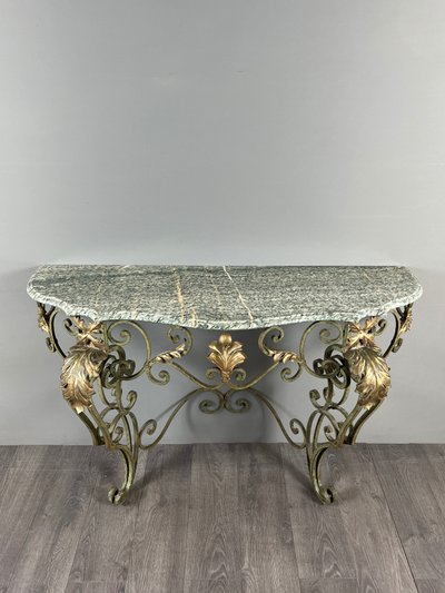 Console da parete in ferro battuto, XX secolo