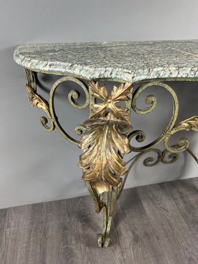 Console da parete in ferro battuto, XX secolo