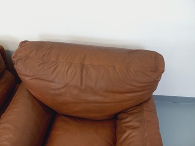 Pair of vintage Coquelicot lounge chairs by Tito Agnoli for Poltrona Frau