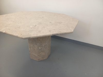 Vintage octagonal marble dining table from the 70s/80s