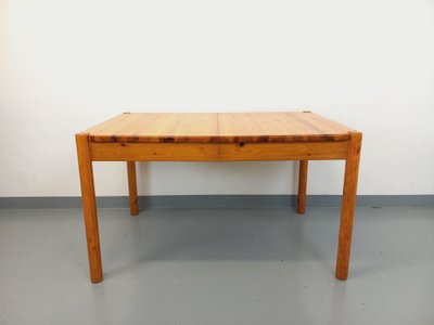 Vintage rectangular pine dining table from the 1960s/70s with extension