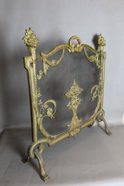 Gilded bronze fire front 19th century