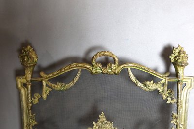 Gilded bronze fire front 19th century