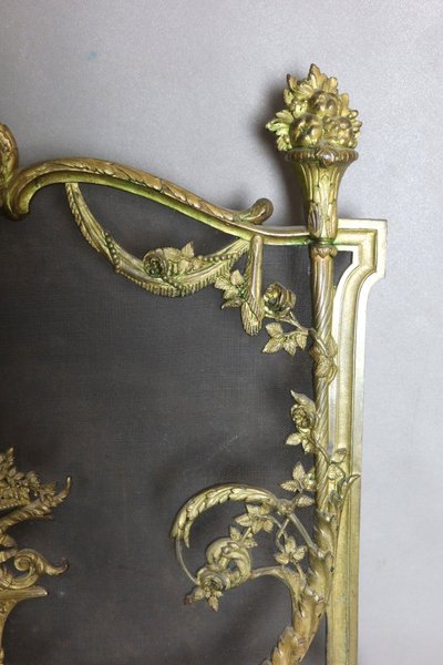 Gilded bronze fire front 19th century
