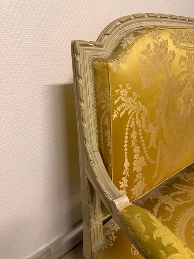 Mobili da salotto in faggio laccato in stile Luigi XVI - XIX secolo