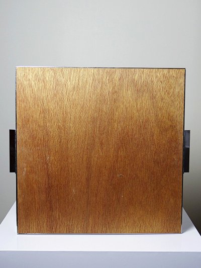 Mid-century chic Chrome, cork and glass plate tray from the 70s