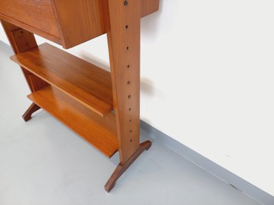 Vintage 1960s modular teak secretary bookcase/shelf