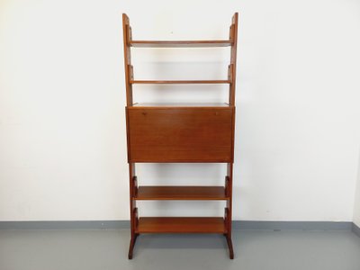 Vintage 1960s modular teak secretary bookcase/shelf