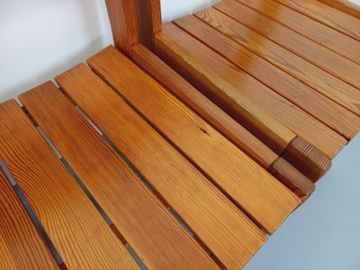 Set of 4 vintage pine chairs from the 1970s