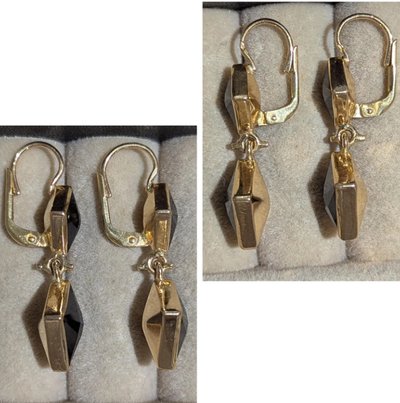 Orecchini pendenti in oro 18k e granati di Perpignan, 6,41 g CIRCA 2000