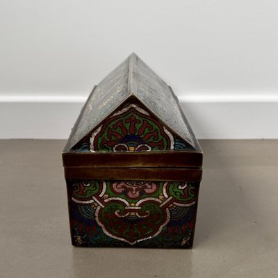 Bronze cloisonné box, China, 19th century
