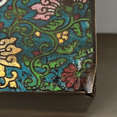Bronze cloisonné box, China, 19th century