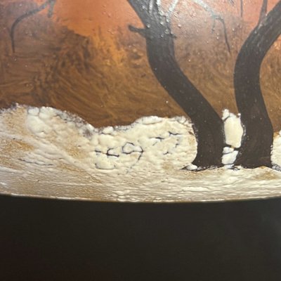 Legras snowscape bowl circa 1900 