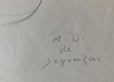 Dunoyer de Segonzac, Al ristorante, disegno a matita