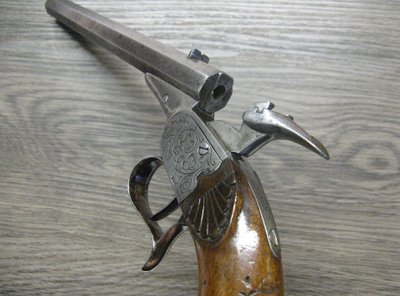 Pistolet de salon Mariette en 6 mm Bosquette XIXe.