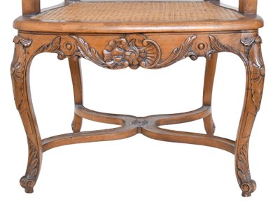 Coppia di poltrone in canna in stile Regency