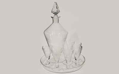 Cristal, service à liqueur
