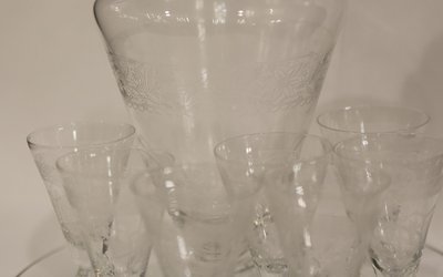 Cristal, service à liqueur